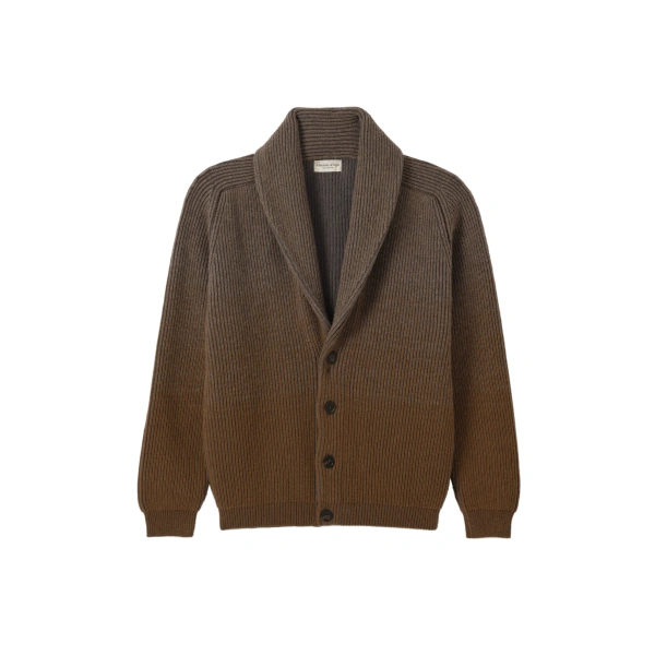Pioneer Green Shawl Collar Cashmere Cardigan