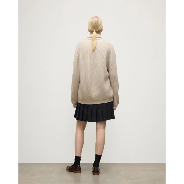 Johnstons of Elgin Pioneer Natural Shawl Collar Cashmere Cardigan