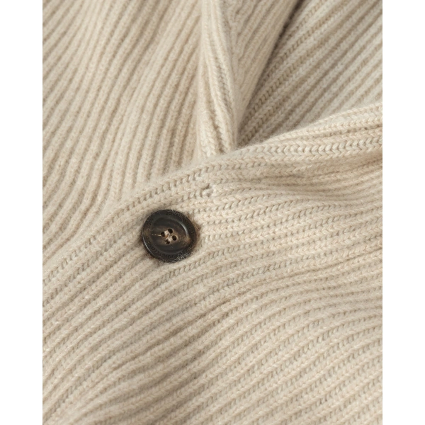 Johnstons of Elgin Pioneer Natural Shawl Collar Cashmere Cardigan