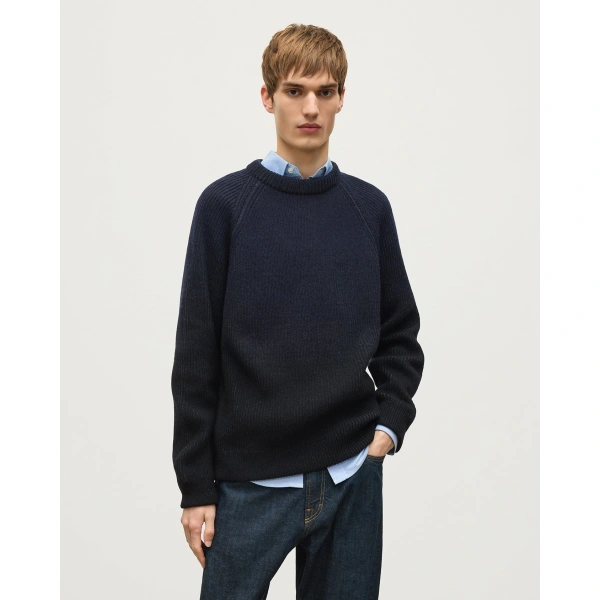 Johnstons of Elgin Pioneer Ombre Black Cashmere Jumper