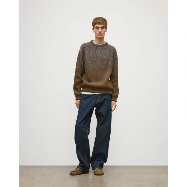 Johnstons of Elgin Pioneer Ombre Green Cashmere Jumper