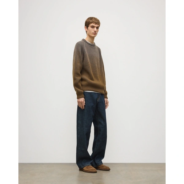 Johnstons of Elgin Pioneer Ombre Green Cashmere Jumper