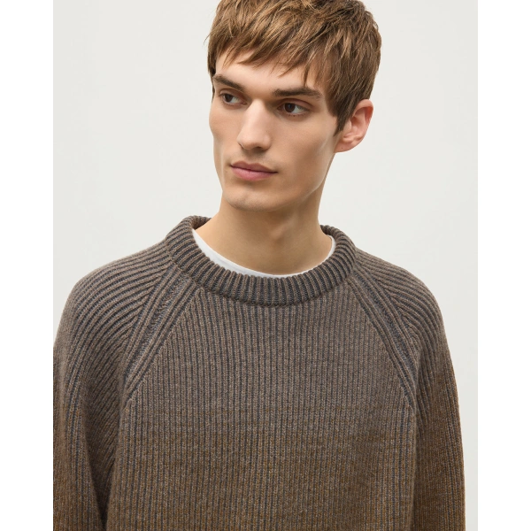 Johnstons of Elgin Pioneer Ombre Green Cashmere Jumper