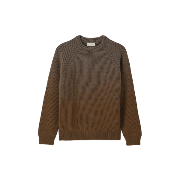 Johnstons of Elgin Pioneer Ombre Green Cashmere Jumper | Men Knitwear | Coveti