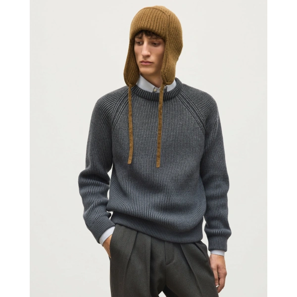 Johnstons of Elgin Pioneer Ombre Grey Cashmere Jumper