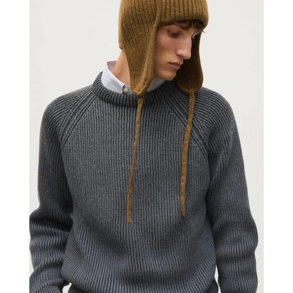 Johnstons of Elgin Pioneer Ombre Grey Cashmere Jumper