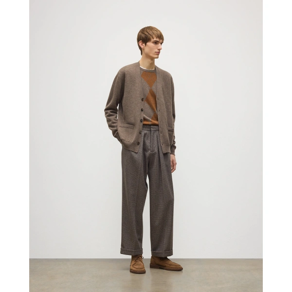Johnstons of Elgin Redpath Brown Cashmere Cardigan