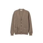 Johnstons of Elgin Redpath Brown Cashmere Cardigan | Men Knitwear | Coveti