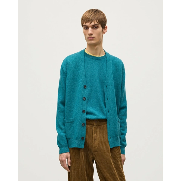 Johnstons of Elgin Redpath Green Cashmere Cardigan