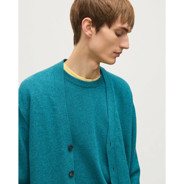 Johnstons of Elgin Redpath Green Cashmere Cardigan