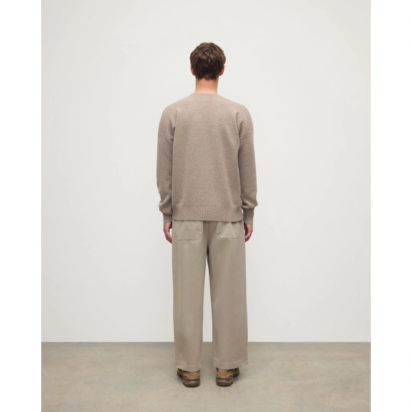 Johnstons of Elgin Relaxed Milano Stitch Light Brown Jumper
