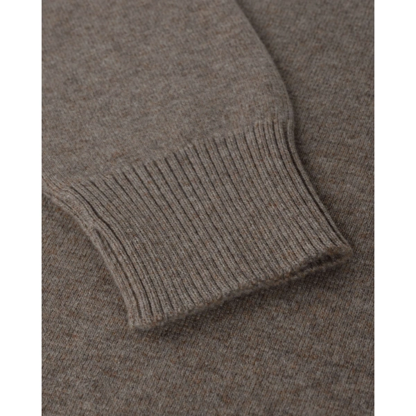 Johnstons of Elgin Relaxed Milano Stitch Light Brown Jumper