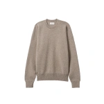 Johnstons of Elgin Relaxed Milano Stitch Light Brown Jumper | Men Knitwear | Coveti