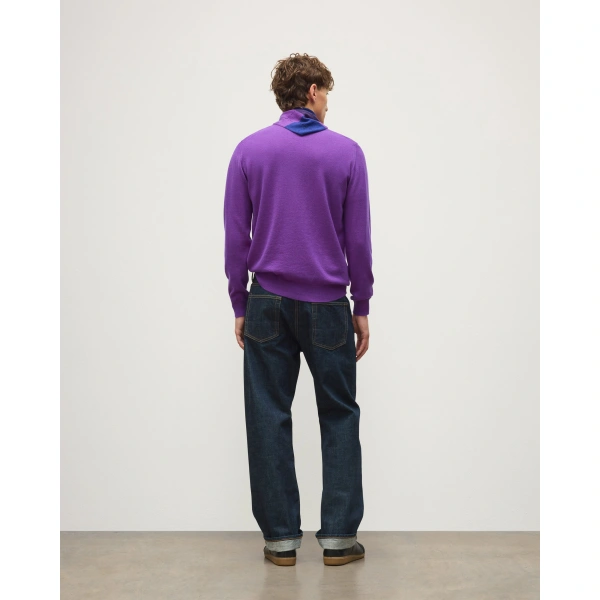 Johnstons of Elgin Reuben Purple Cashmere Crew Jumper