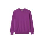 Johnstons of Elgin Reuben Purple Cashmere Crew Jumper | Men Knitwear | Coveti