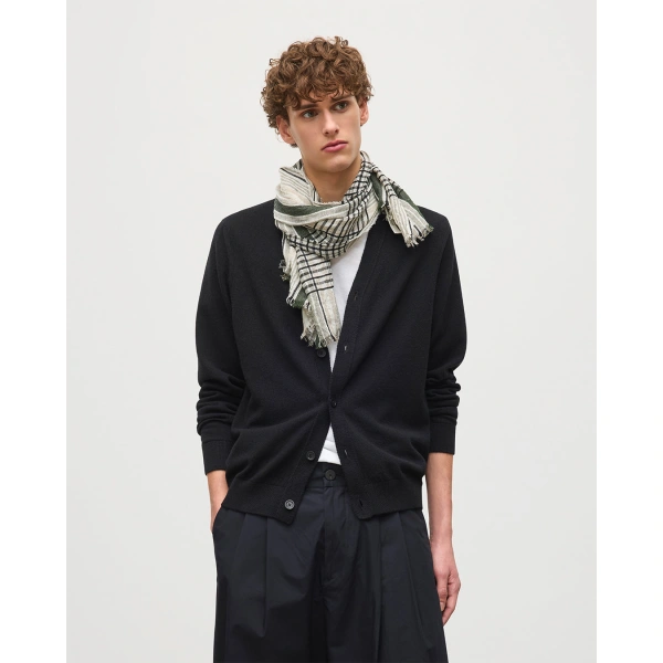 Johnstons of Elgin Rory Black Classic Cashmere Cardigan