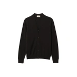 Johnstons of Elgin Rory Black Classic Cashmere Cardigan | Men Knitwear | Coveti