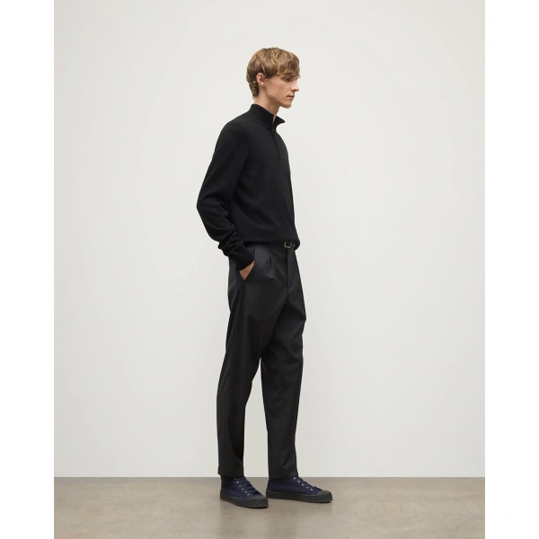 Johnstons of Elgin Rory Cashmere Classic Black Zip Neck Jumper