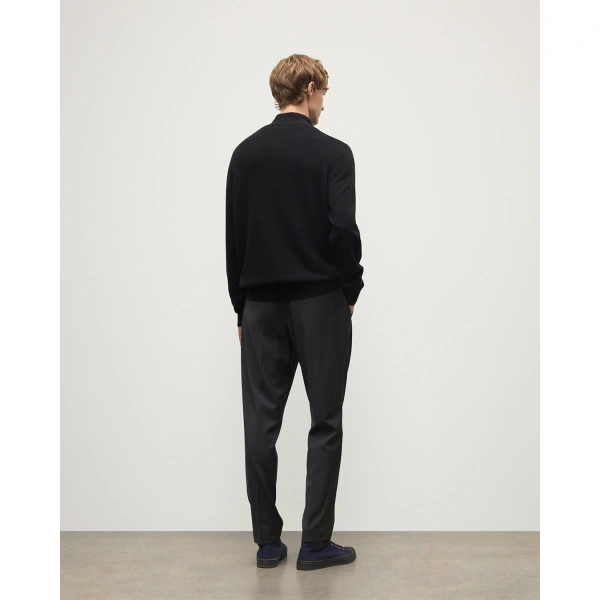 Johnstons of Elgin Rory Cashmere Classic Black Zip Neck Jumper