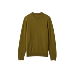 Johnstons of Elgin Rory Classic Cashmere Crew Jumper in Kelpie Green | Men Knitwear | Coveti