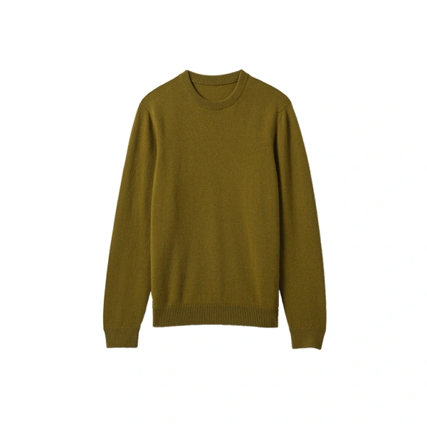 Johnstons of Elgin Rory Classic Cashmere Crew Jumper in Kelpie Green | Men Knitwear | Coveti