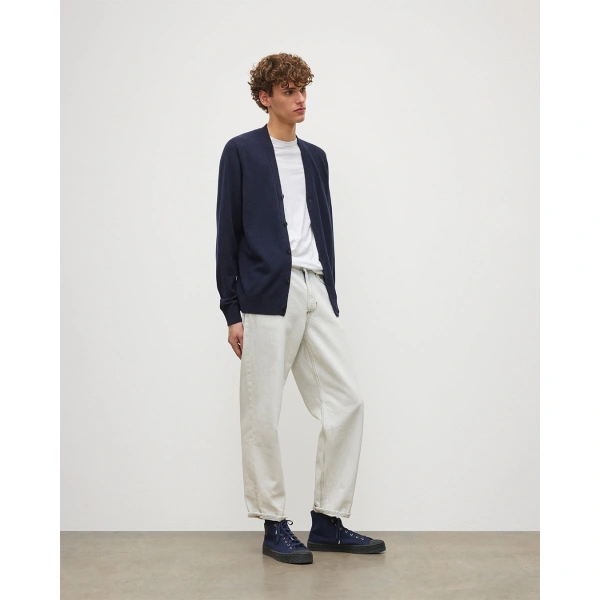 Johnstons of Elgin Rory Dark Navy Classic Cashmere Cardigan