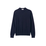 Johnstons of Elgin Rory Dark Navy Classic Cashmere Crew Jumper | Men Knitwear | Coveti
