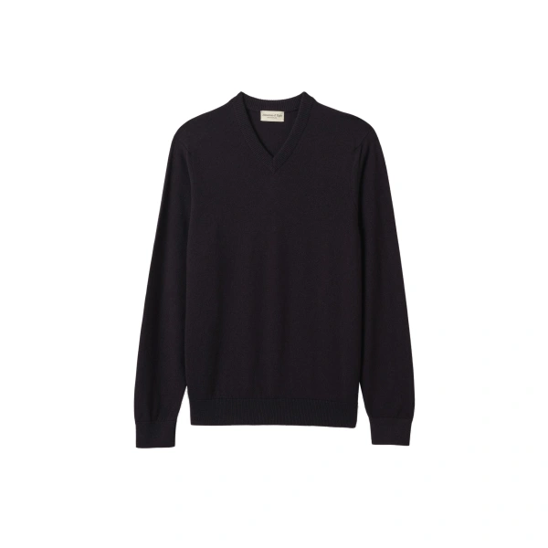Rory Dark Navy Classic Cashmere V-Neck Jumper