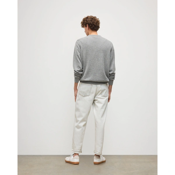 Johnstons of Elgin Rory Grey Classic Cashmere Crew Jumper