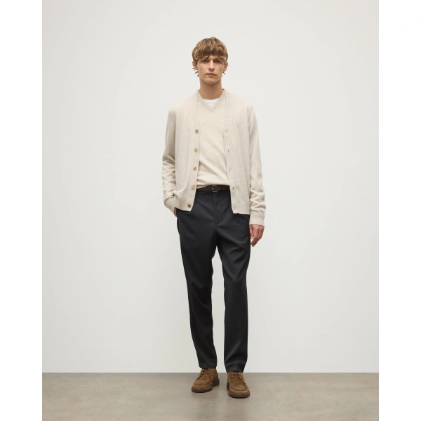 Johnstons of Elgin Rory Natural Classic Cashmere Cardigan