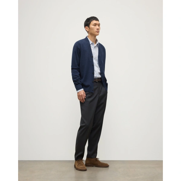 Johnstons of Elgin Rory Navy Classic Cashmere Cardigan