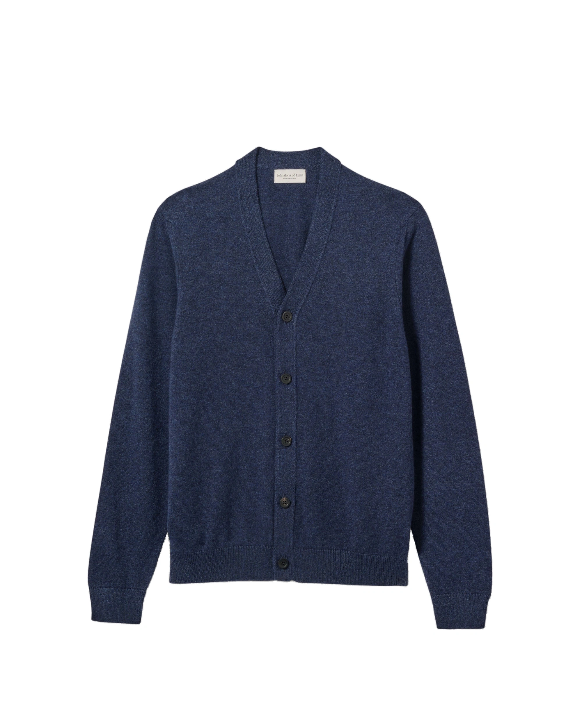 Johnstons of Elgin Rory Navy Classic Cashmere Cardigan Johnstons of Elgin Rory Navy Classic Cashmere Cardigan | Men Knitwear | Coveti