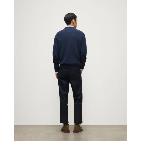 Johnstons of Elgin Rory Navy Classic Cashmere Crew Jumper