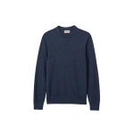 Johnstons of Elgin Rory Navy Classic Cashmere Crew Jumper | Men Knitwear | Coveti