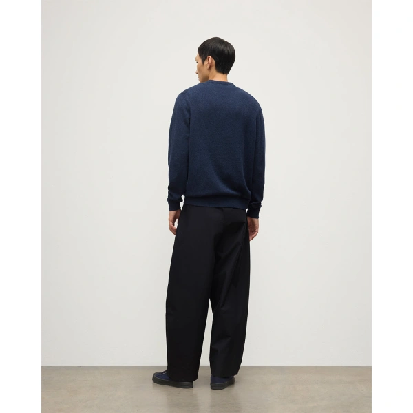 Johnstons of Elgin Rory Navy Classic Cashmere V-Neck Jumper