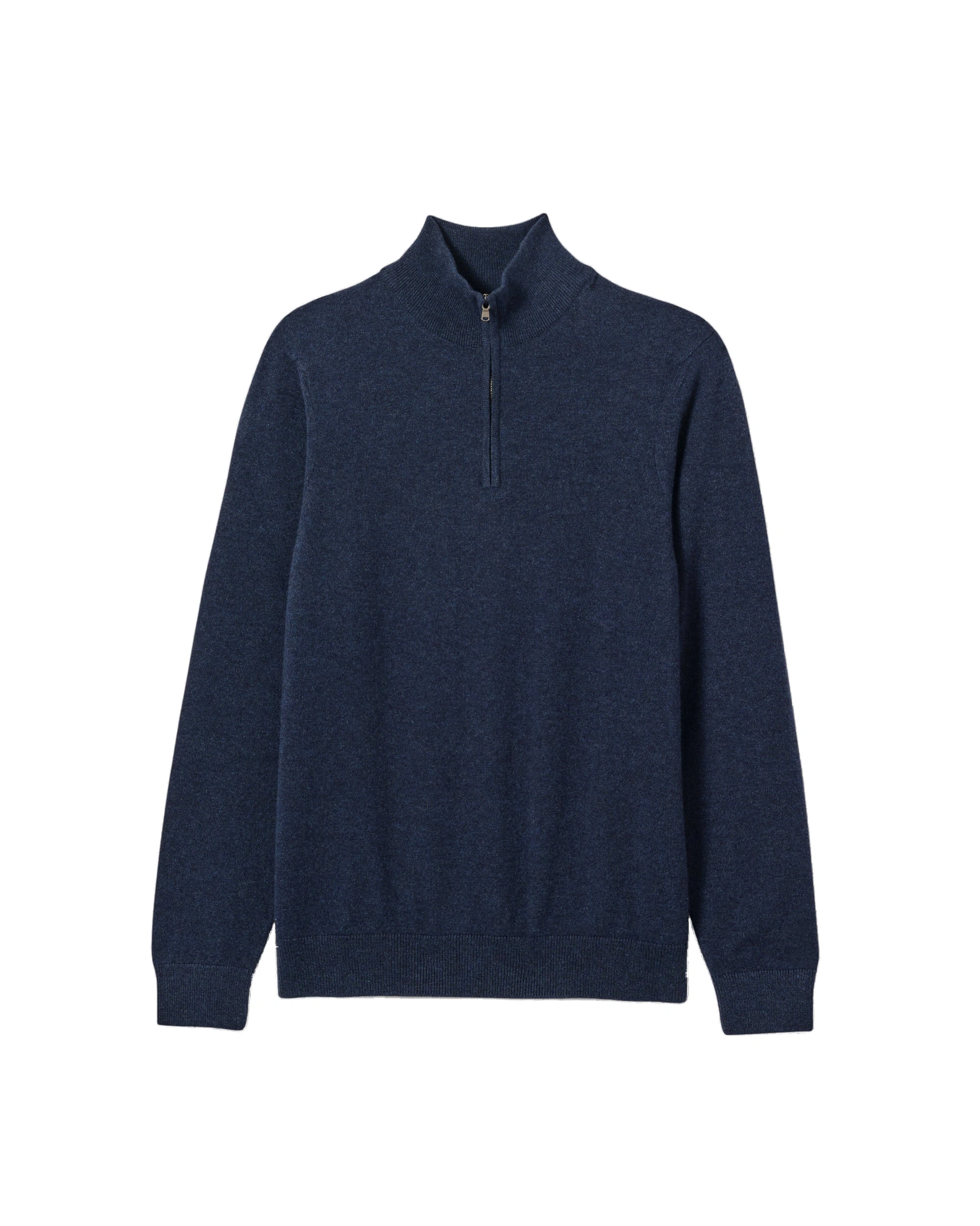 Johnstons of Elgin Rory Navy Classic Cashmere Zip Neck Jumper Johnstons of Elgin Rory Navy Classic Cashmere Zip Neck Jumper | Men Knitwear | Coveti