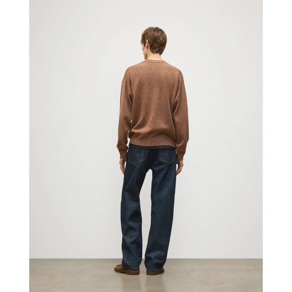 Johnstons of Elgin Rusky Brown Argyle Lambswool Jumper