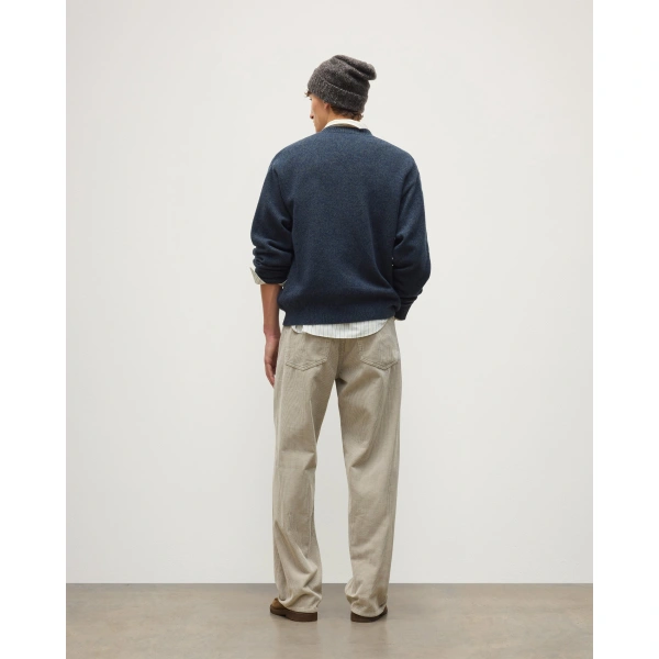 Johnstons of Elgin Rusky Grey Argyle Lambswool Jumper