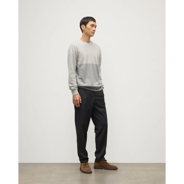 Johnstons of Elgin Shaded Grey Colour Block Cashmere Jumper