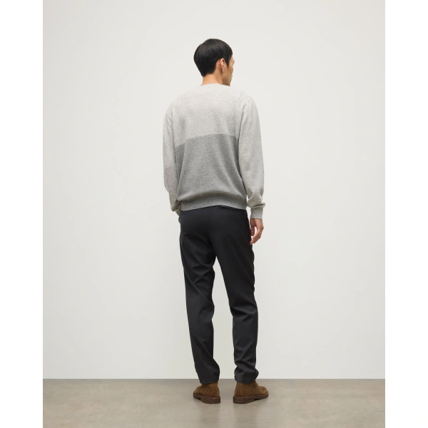 Johnstons of Elgin Shaded Grey Colour Block Cashmere Jumper