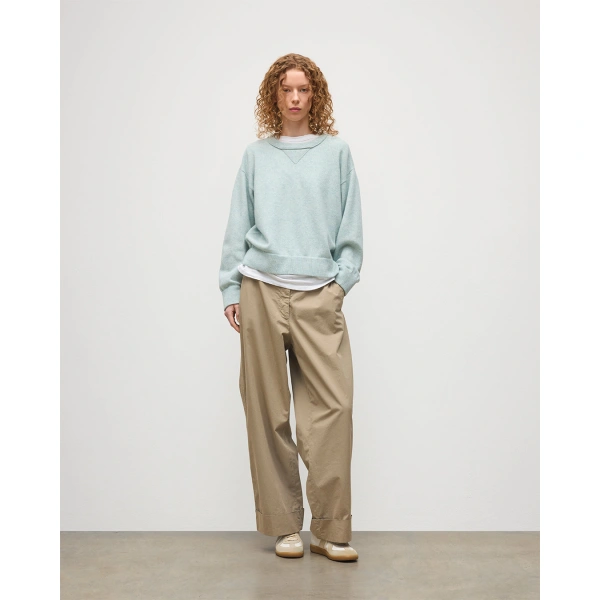 Johnstons of Elgin Stella Light Green Cashmere Sweatshirt