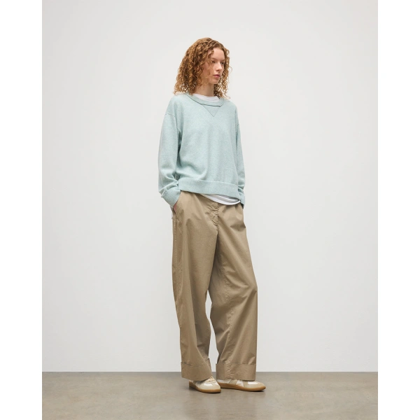 Johnstons of Elgin Stella Light Green Cashmere Sweatshirt