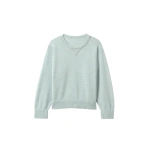Johnstons of Elgin Stella Light Green Cashmere Sweatshirt | Sweaters | Coveti