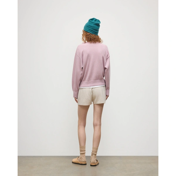 Johnstons of Elgin Stella Light Pink Cashmere Sweatshirt