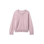 Johnstons of Elgin Stella Light Pink Cashmere Sweatshirt | Sweaters | Coveti