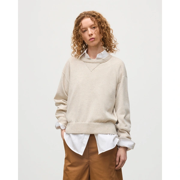 Johnstons of Elgin Stella Natural Cashmere Sweatshirt