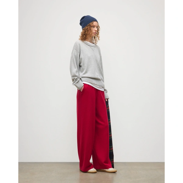 Johnstons of Elgin Stella Pale Grey Cashmere Sweatshirt