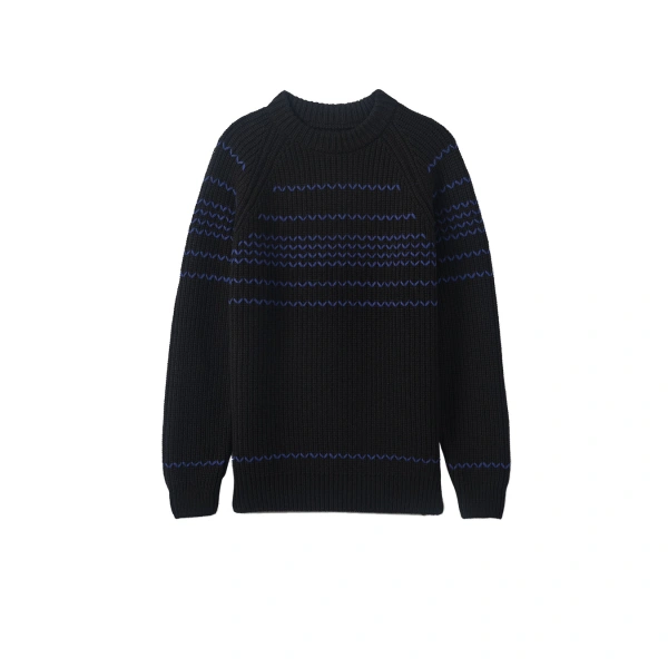 Summit Black & Blue Cashmere Jumper