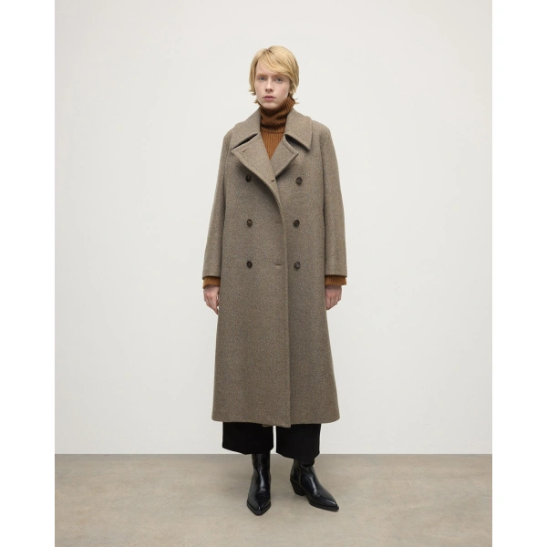 Johnstons of Elgin The Great Coat in Brown
