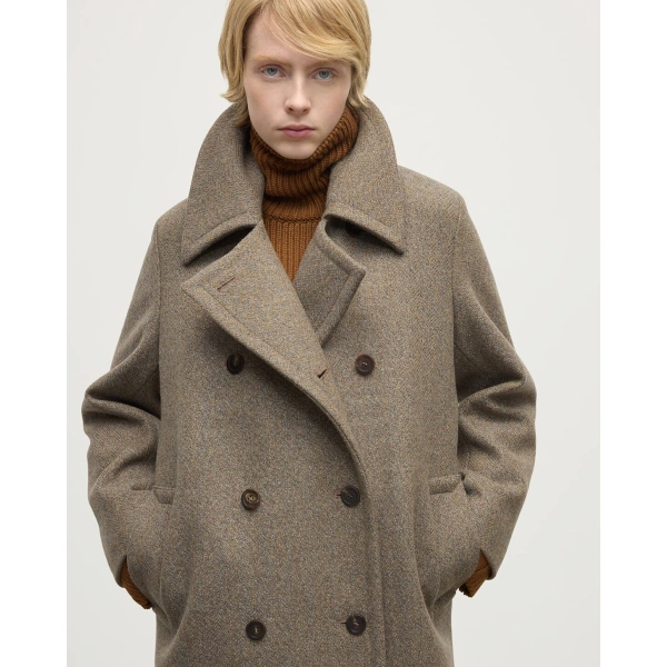 Johnstons of Elgin The Great Coat in Brown
